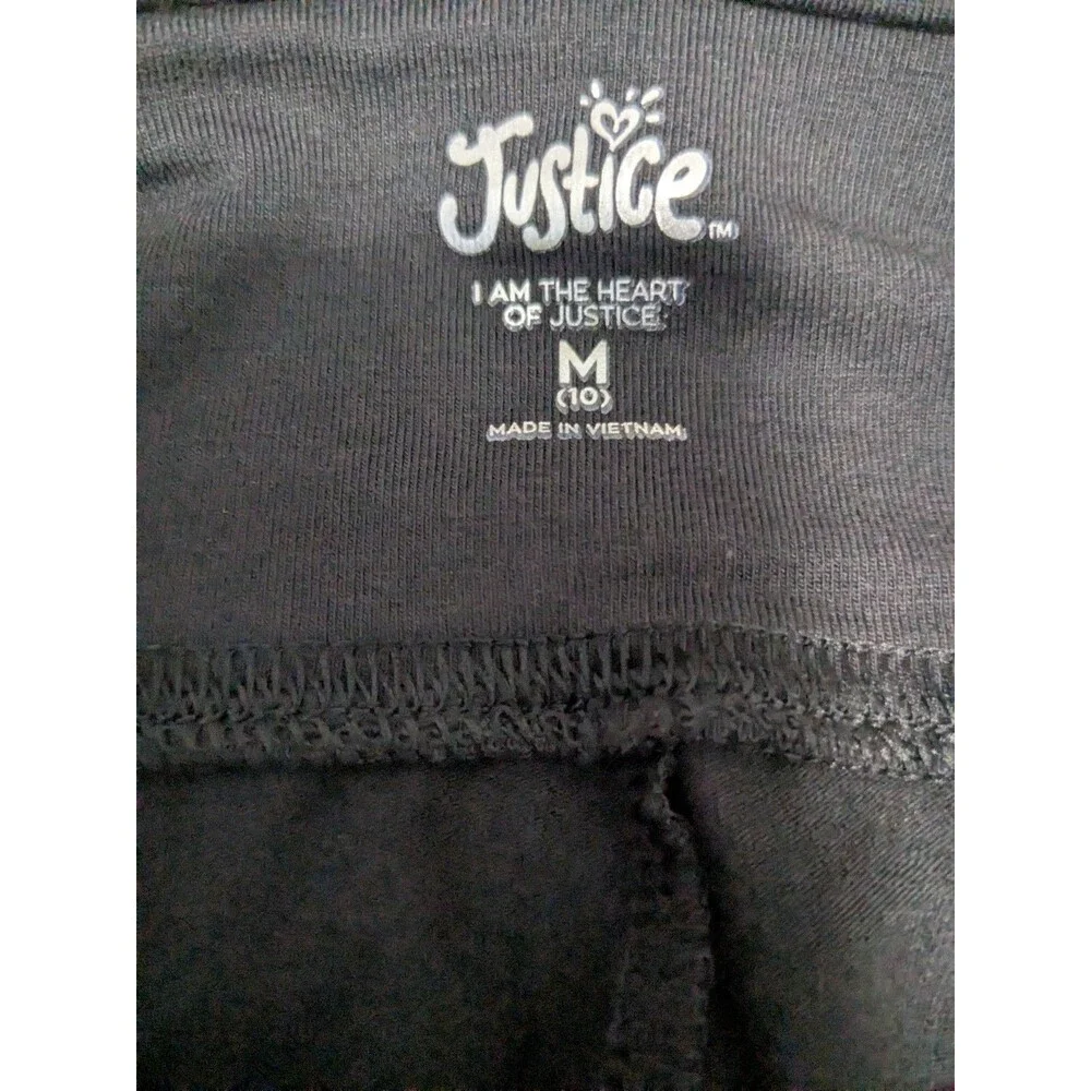 Justice Medium(10) Solid Black Leggings NWT